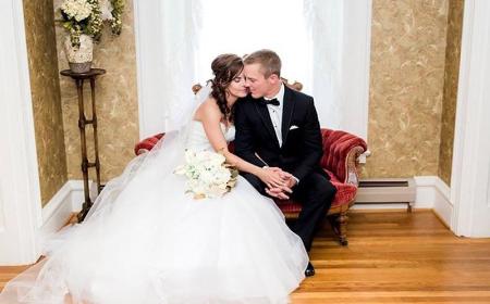 Bride and Groom at Clover Cliff Ranch