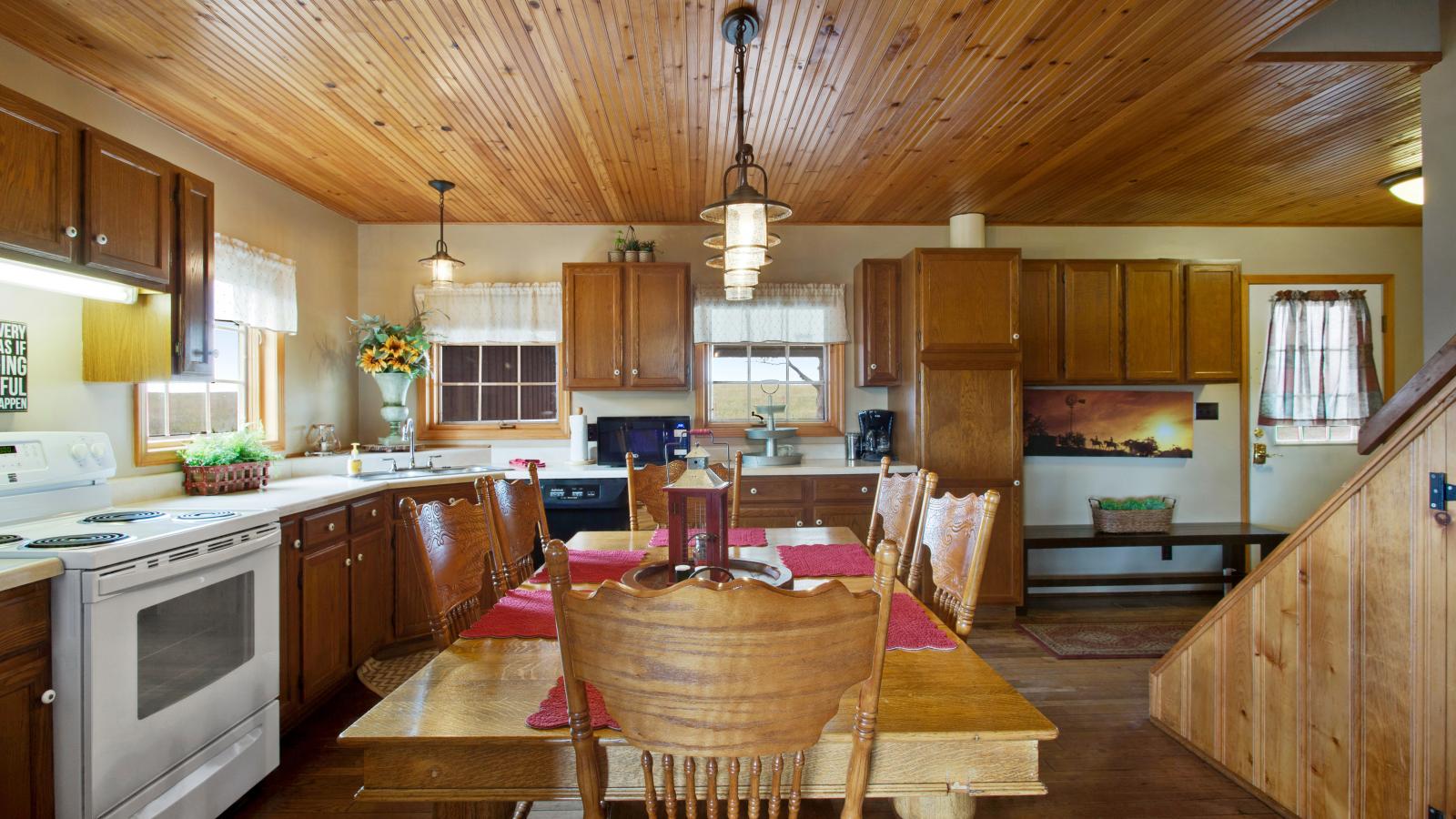 Kitchen and dining area